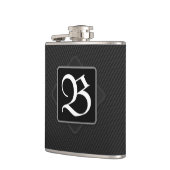 Carbon Fibre Black Monogram Drink Flask Flachmann (Links)