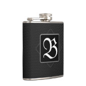 Carbon Fibre Black Monogram Drink Flask Flachmann (Rechts)