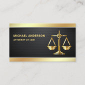 Carbon Fibre Gold Justice Scale Anwalt Visitenkarte (Vorderseite)