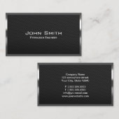 Carbon Fibre Petroleum Engineer Business Card Visitenkarte (Vorne/Hinten)