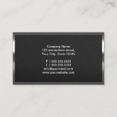 Carbon Fibre Petroleum Engineer Business Card Visitenkarte (Rückseite)