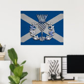 Carbon Fibre Print Scotland Flag Poster (Heimbüro)