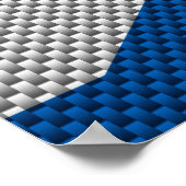 Carbon Fibre Print Scotland Flag Poster (Ecke)