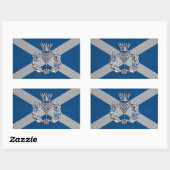 Carbon Fibre Print Scotland Flag Rechteckiger Aufkleber (Blatt)