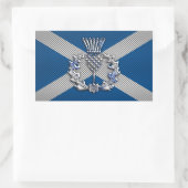 Carbon Fibre Print Scotland Flag Rechteckiger Aufkleber (Tasche)