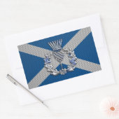 Carbon Fibre Print Scotland Flag Rechteckiger Aufkleber (Umschlag)