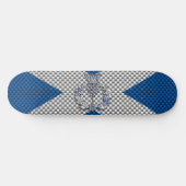 Carbon Fibre Print Scotland Flag Skateboard (Horizontal)