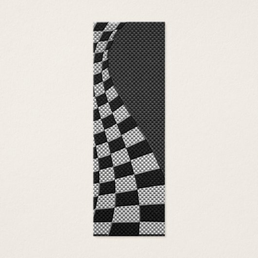 Carbon Fibre Racing Flag Wave Print (Vorderseite)