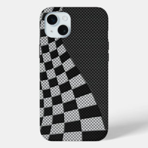 Carbon Fibre Racing Flag Wave Print Case-Mate iPhone Hülle