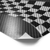 Carbon Fibre Racing Flag Wave Print Fotodruck (Ecke)