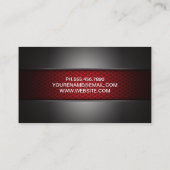 Carbon Fibre Red | Dark Metallic Visitenkarte (Rückseite)