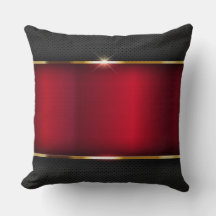 Carbon Golden Red Throw Kissen