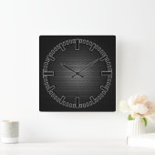 Carbon Mesh Effect "High Tech" Wall Clock Quadratische Wanduhr (Zuhause)