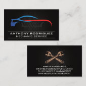 Carbon Metal Muster | Auto Sportlogo Visitenkarte (Vorne/Hinten)