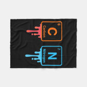 Carbon Nitrogen Science Design Fun Chemistry Lover Fleecedecke (Vorderseite (Horizontal))