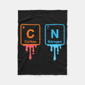 Carbon Nitrogen Science Design Fun Chemistry Lover Fleecedecke (Vorderseite)