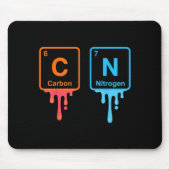 Carbon Nitrogen Science Design Fun Chemistry Lover Mousepad (Vorne)