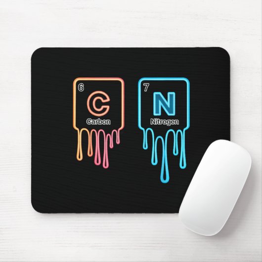 Carbon Nitrogen Science Design Fun Chemistry Lover Mousepad (Mit Mouse)