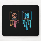 Carbon Nitrogen Science Design Fun Chemistry Lover Mousepad (Vorne)