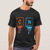 Carbon Nitrogen Science Design Fun Chemistry Lover T-Shirt (Vorderseite)