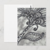 Carbon Space Blume 4 Postkarte (Vorne/Hinten)