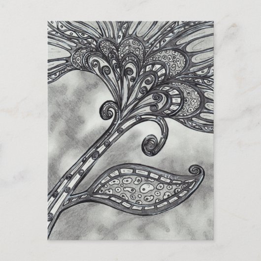 Carbon Space Blume 4 Postkarte (Vorderseite)