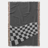 Carbon Style Racing Flag Wave Decor Decke (Vorderseite Vertikal)