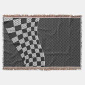 Carbon Style Racing Flag Wave Decor Decke (Vorderseite)