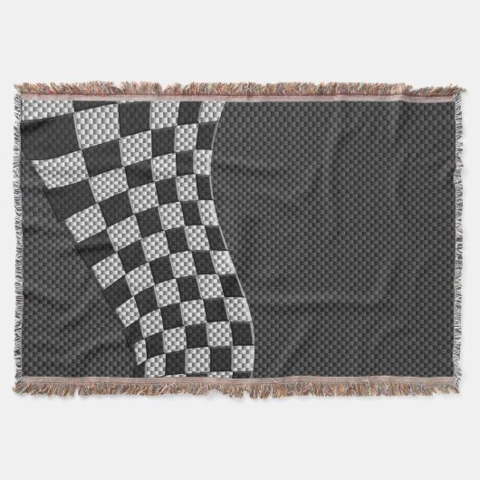 Carbon Style Racing Flag Wave Decor Decke (Vorderseite)