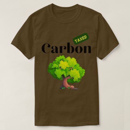 Carbon Tax Climate Change Tree Design T-Shirt (Design vorne)
