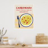 Carbonara-Druck Poster (Küche)