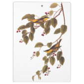 Carbonated Warbler Audubon Bird Klemmbrett (Rückseite)