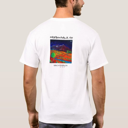 Carbondale, CO Happy Hippie T - Shirt (Rückseite)