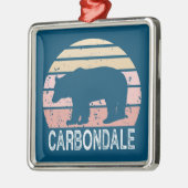 Carbondale Colorado Retro Bear Ornament Aus Metall (Links)