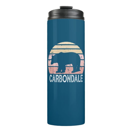 Carbondale Colorado Retro Bear Thermosbecher (Vorderseite)