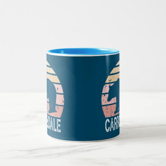 Carbondale Colorado Retro Bear Zweifarbige Tasse (Mittel)