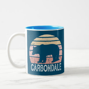 Carbondale Colorado Retro Bear Zweifarbige Tasse
