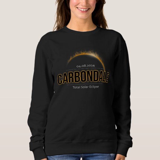 Carbondale Illinois 2024 Path of Totality Solar Ec Sweatshirt (Vorderseite)