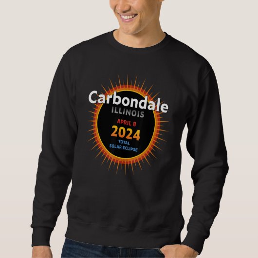 Carbondale Illinois IL Total Solar Eclipse 2024 2 Sweatshirt (Vorderseite)