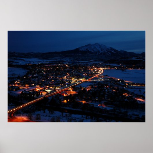 Carbondale Winternacht Poster (Vorne)