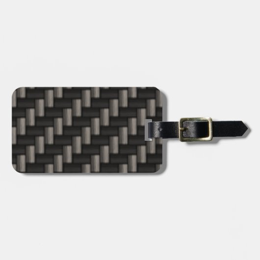 Carbonfiber Muster kariert Gepäckanhänger (Vorderseite horizontal)