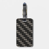 Carbonfiber Muster kariert Gepäckanhänger (Rückseite vertikal)