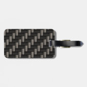 Carbonfiber Muster kariert Gepäckanhänger (Rückseite horizontal)