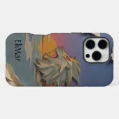 Carcasa León Rugiendo (Papercut) iPhone Hülle (Rückseite (Horizontal))