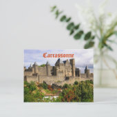 Carcassonne-Festung in Frankreich Postkarte (Stehend Vorderseite)