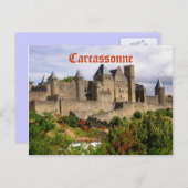 Carcassonne-Festung in Frankreich Postkarte (Vorne/Hinten)
