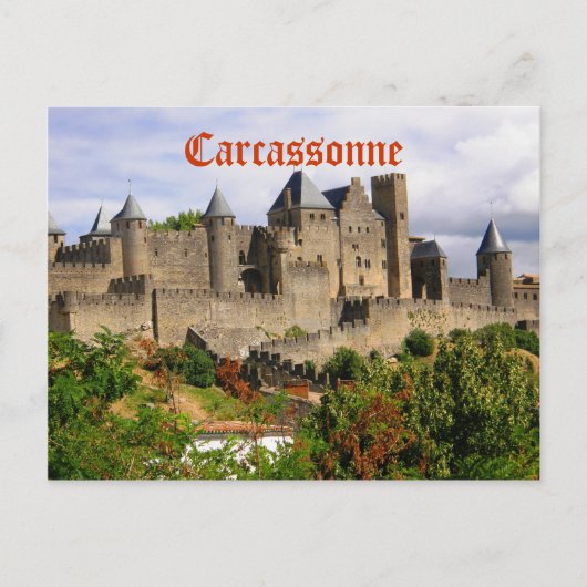 Carcassonne-Festung in Frankreich Postkarte (Vorderseite)