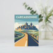 Carcassonne France Travel Postkarte (Stehend Vorderseite)