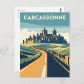 Carcassonne France Travel Postkarte (Vorne/Hinten)