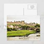 Carcassonne, Frankreich, landschaftliches Foto Postkarte (Vorne/Hinten)